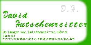 david hutschenreitter business card