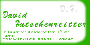 david hutschenreitter business card